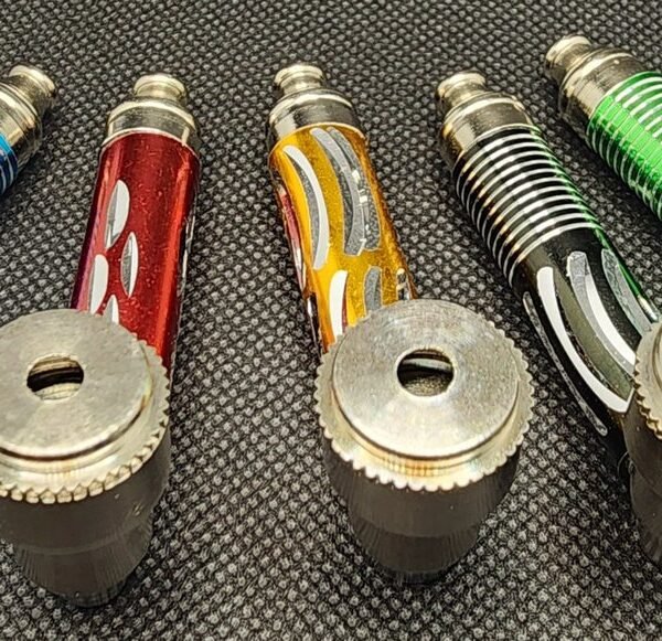 Ribbed Sherlock Hand Pipes | 2.5in Long - Metal